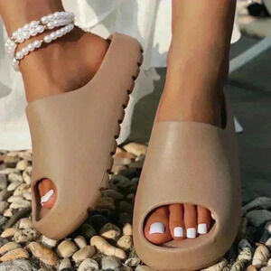 Brown Casual Women's Anti-Slip Slippers